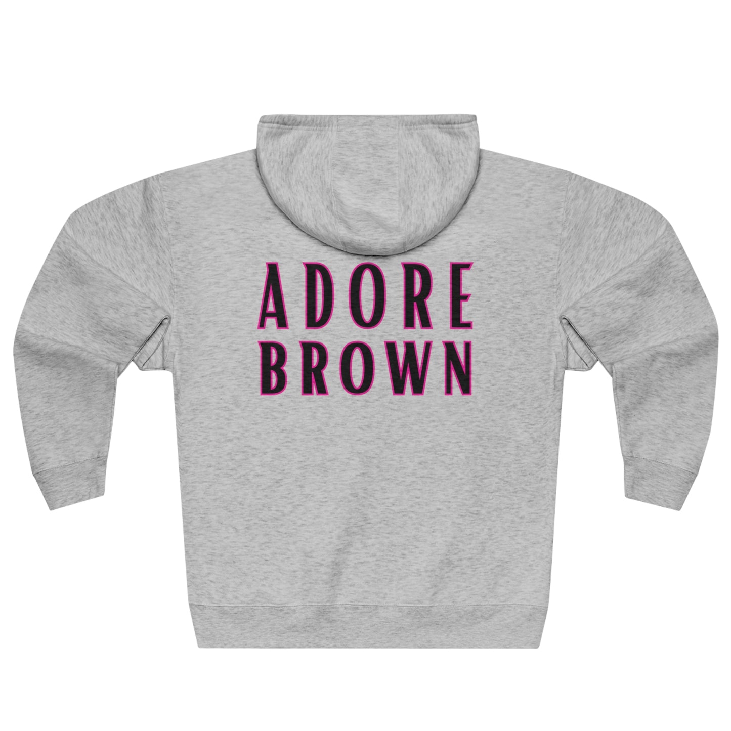 DCAL Brown Collection "Adore Brown" Unisex Premium Full Zip Hoodie