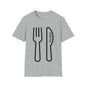 DCAL Graphic Tees Novel "Fork & Knife" Unisex Softstyle T-Shirt