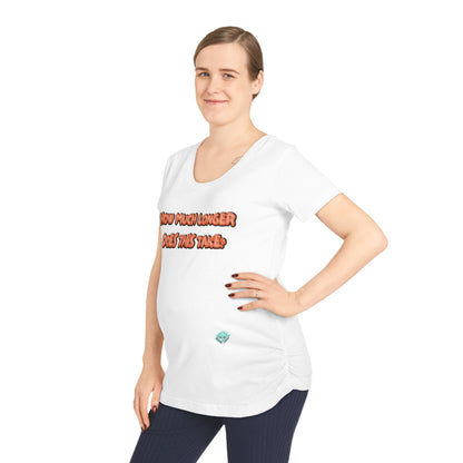 DCAL Graphic Tees "How Much Longer Does This Take?" Women's Maternity Tee