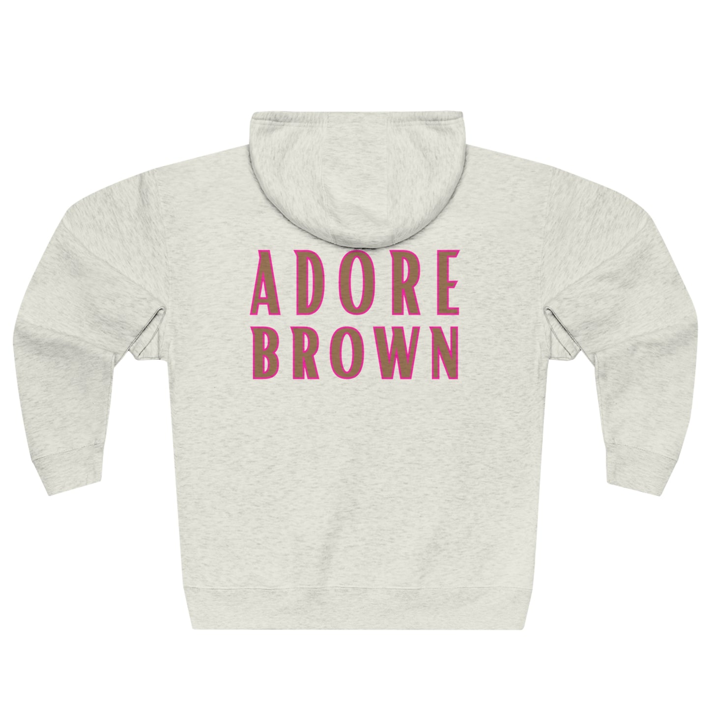 DCAL Brown Collection "Adore Brown" Unisex Premium Full Zip Hoodie