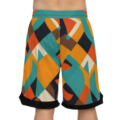 DCAL Men's Bottoms Basketball Rib Shorts