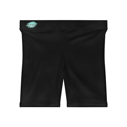 DCAL Black "Athletic Elegance" Women's Biker Shorts