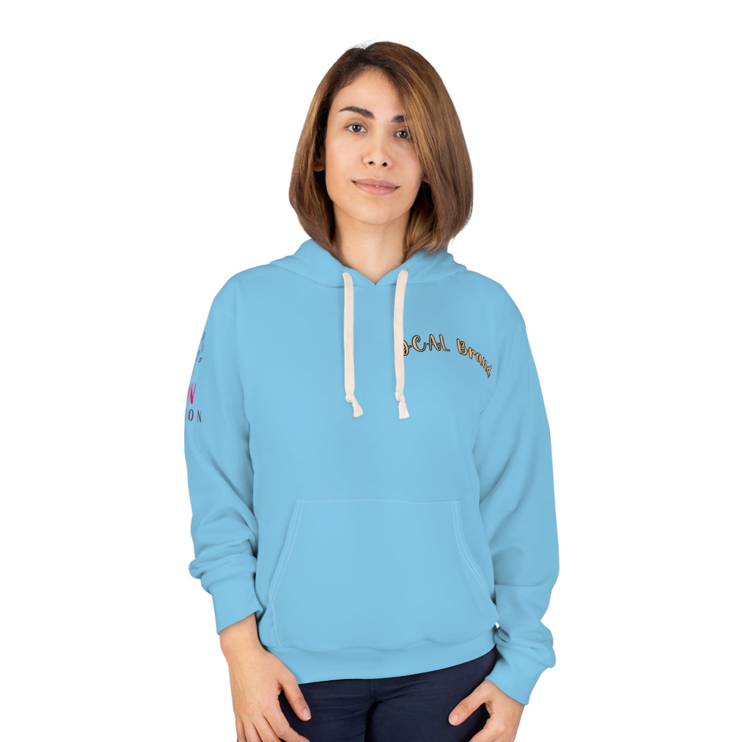 DCAL Brown Collection "Baby Blue and Peach" Unisex Pullover Hoodie