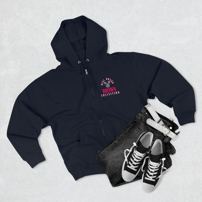 DCAL Brown Collection "Adore Brown" Unisex Premium Full Zip Hoodie