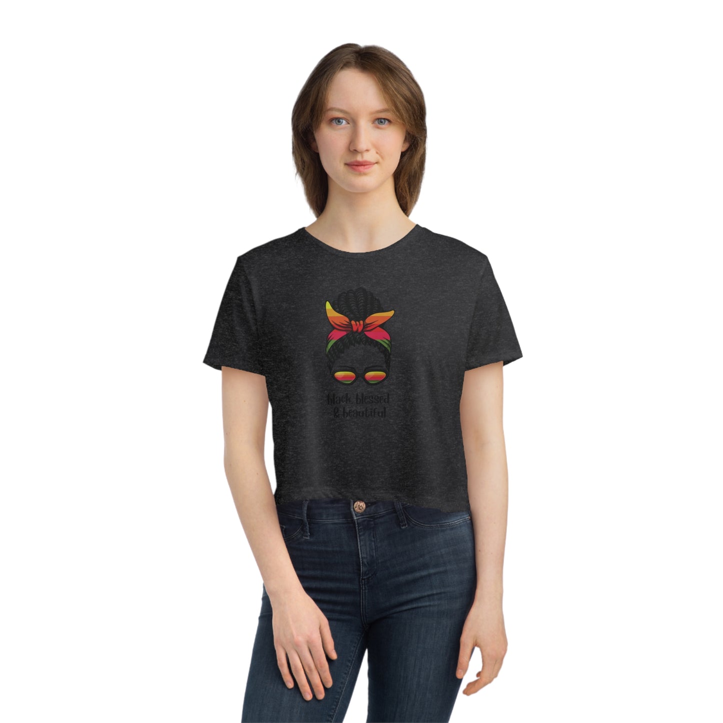 DCAL Graphic Women's Flowy Cropped Tee