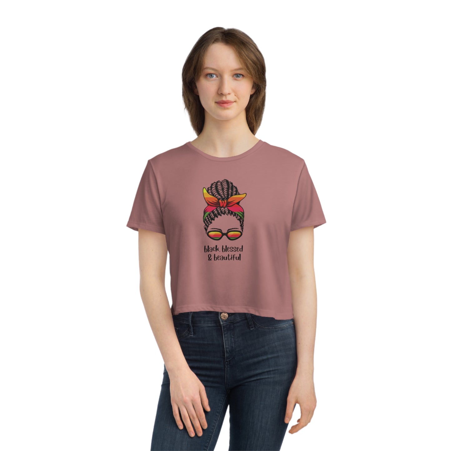 DCAL Graphic Women's Flowy Cropped Tee