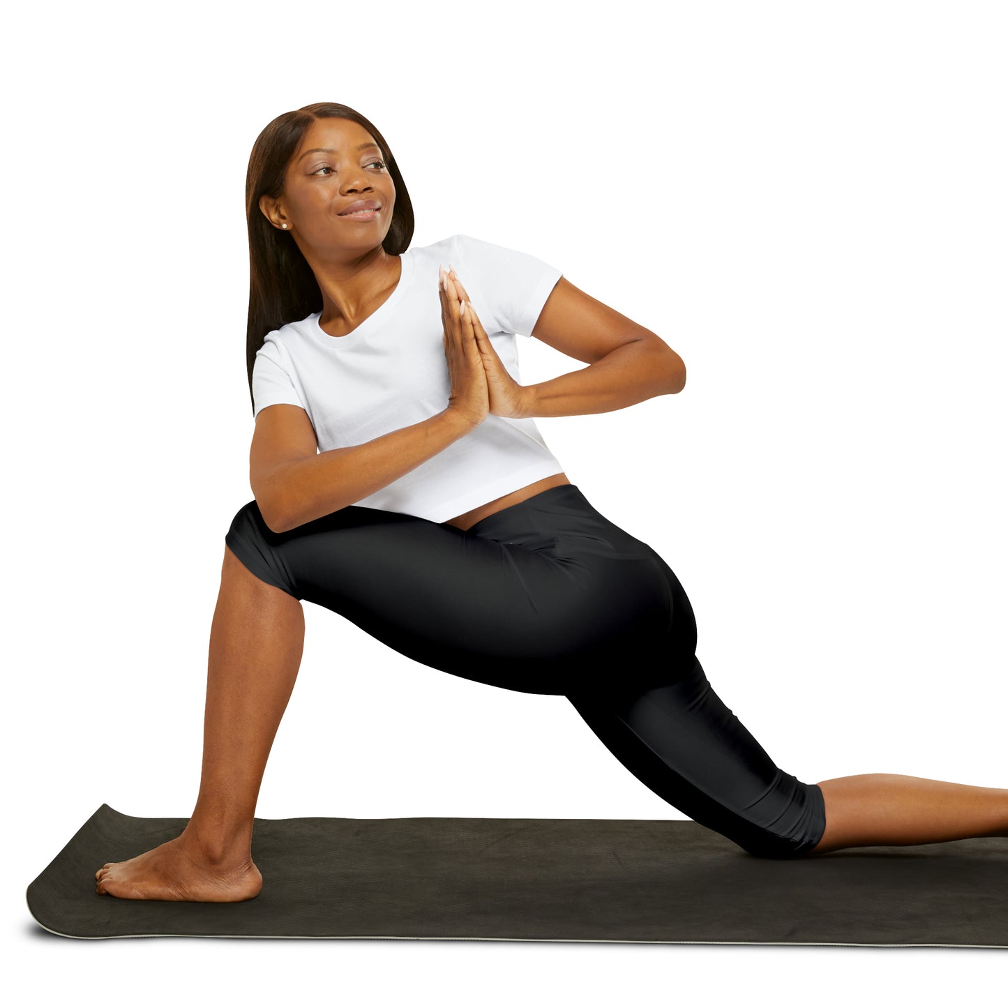 DCAL Black "Athletic Elegance" Yoga Capri Leggings