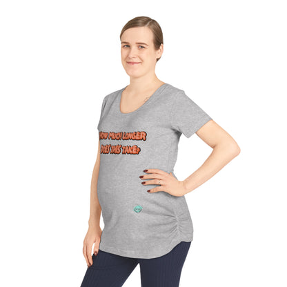 DCAL Graphic Tees "How Much Longer Does This Take?" Women's Maternity Tee