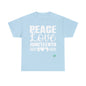 DCAL Juneteenth "Peace, Love (light)"Unisex Heavy Cotton Tee