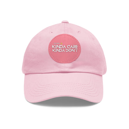 DCAL Brown Collection Accessories "Kinda Care, Kinda Don't" Hat with Leather Patch (Round)