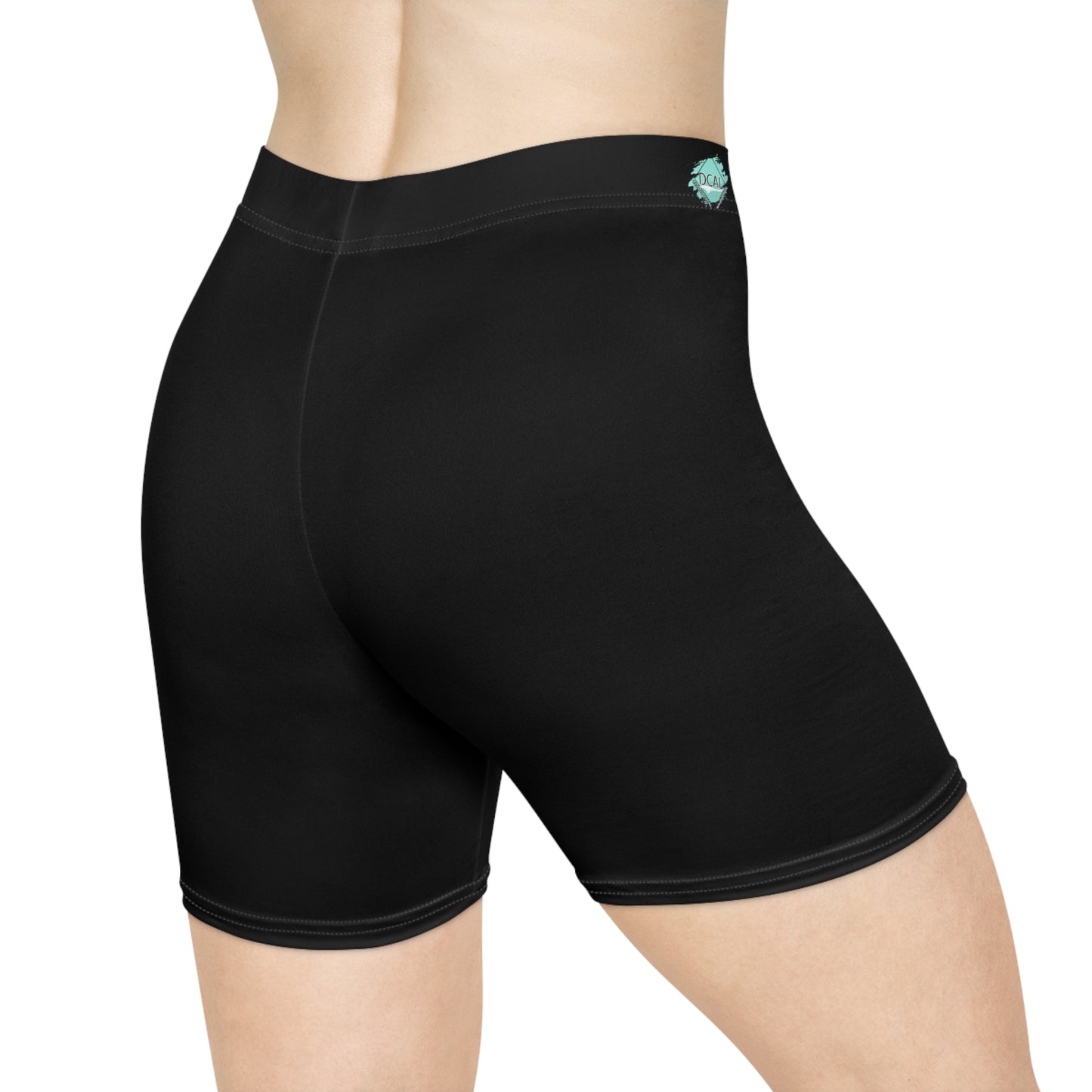 DCAL Black "Athletic Elegance" Women's Biker Shorts