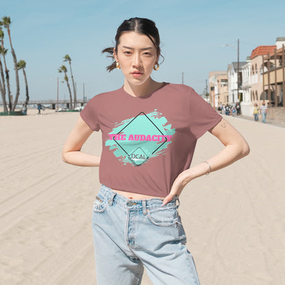 DCAL Graphic Tees "The Audacity" Women's Flowy Cropped Tee