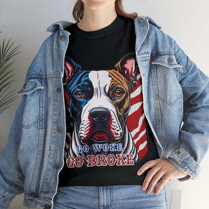 DCAL Graphic Tees "Go Woke, Go Broke" Unisex Heavy Cotton Tee