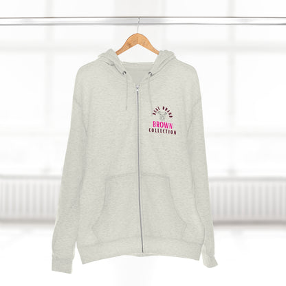 DCAL Brown Collection "Adore Brown" Unisex Premium Full Zip Hoodie