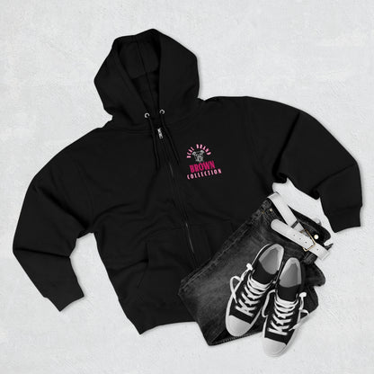 DCAL Brown Collection "Adore Brown" Unisex Premium Full Zip Hoodie