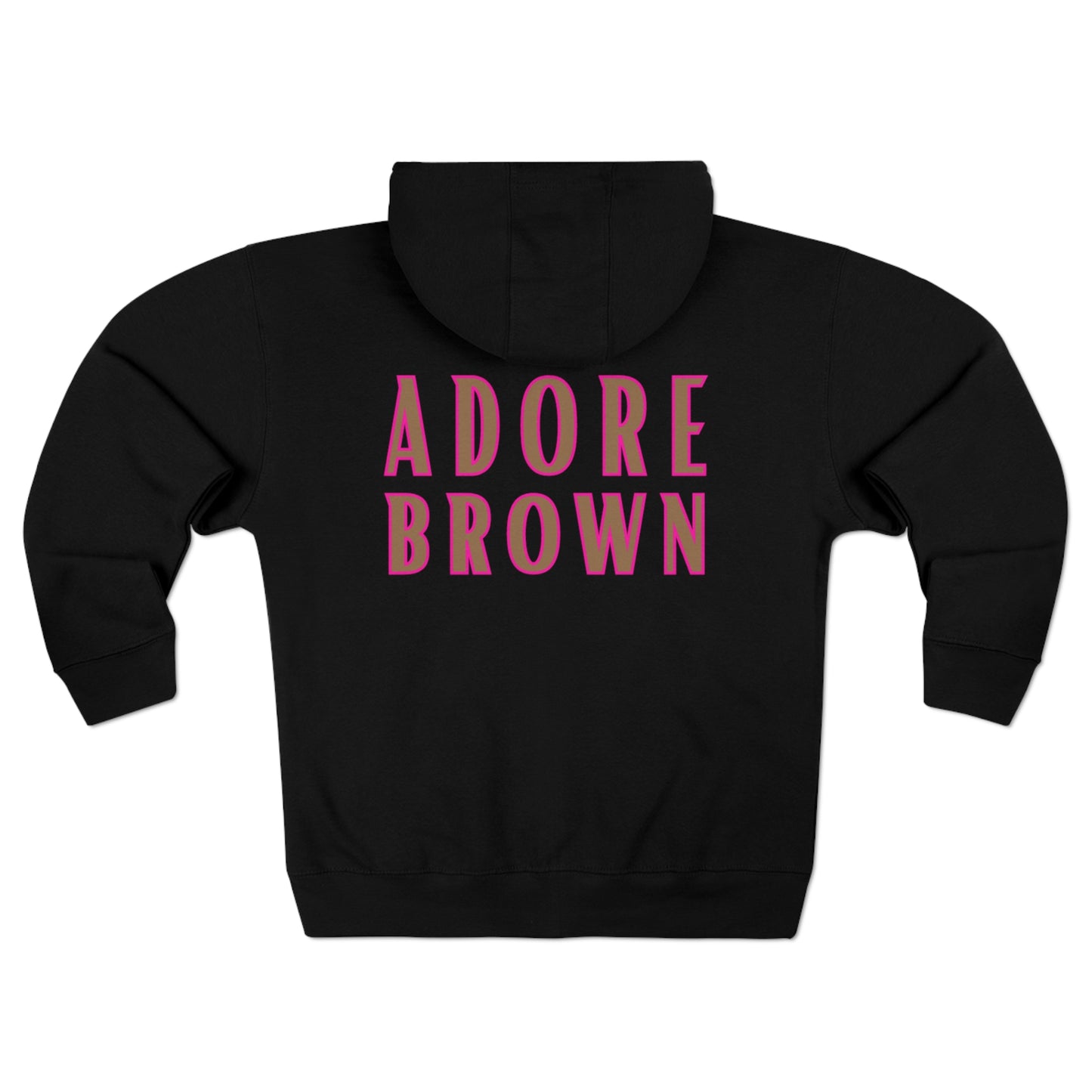 DCAL Brown Collection "Adore Brown" Unisex Premium Full Zip Hoodie