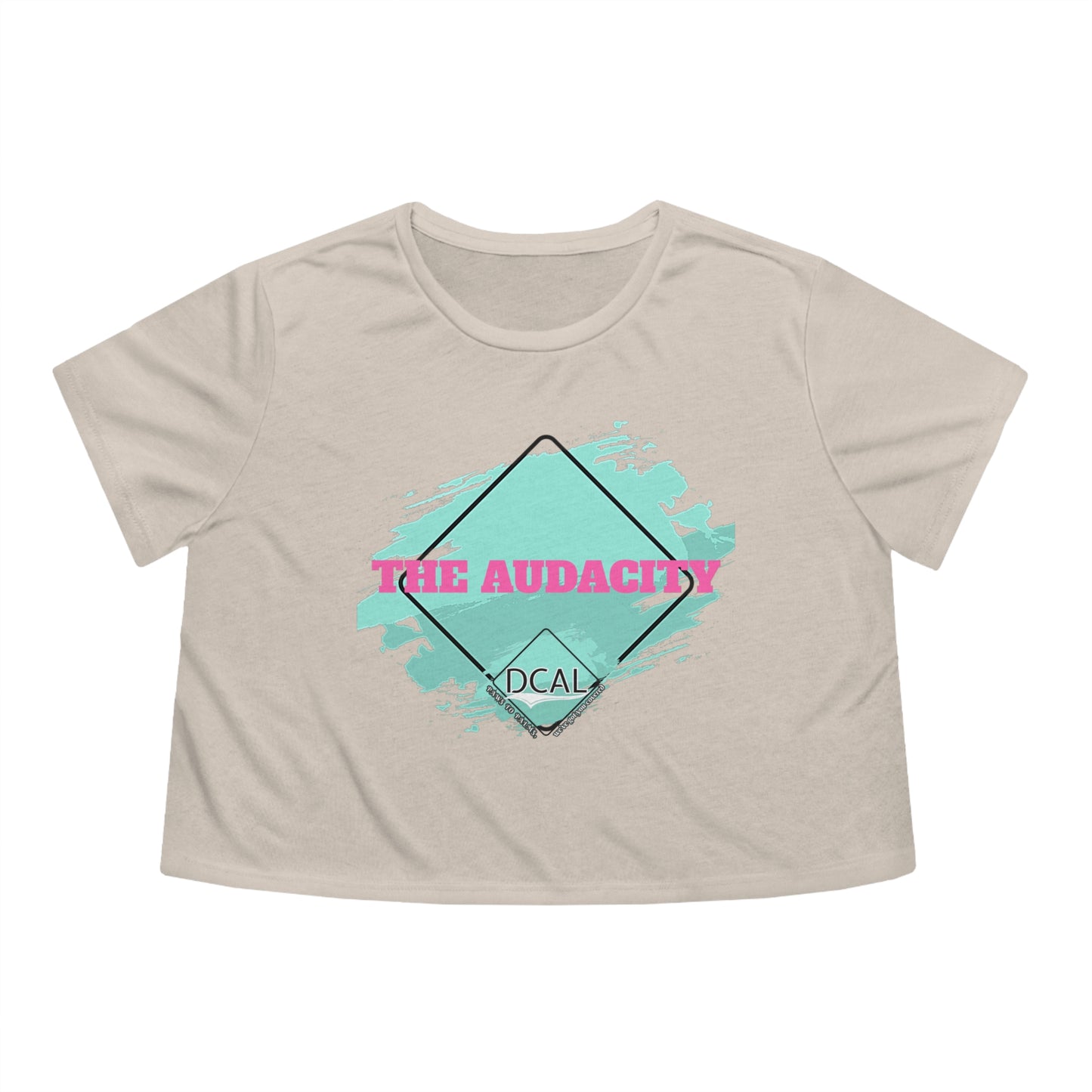 DCAL Graphic Tees "The Audacity" Women's Flowy Cropped Tee