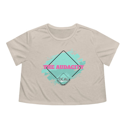 DCAL Graphic Tees "The Audacity" Women's Flowy Cropped Tee