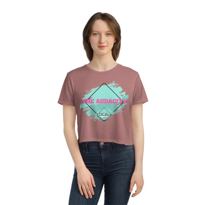 DCAL Graphic Tees "The Audacity" Women's Flowy Cropped Tee