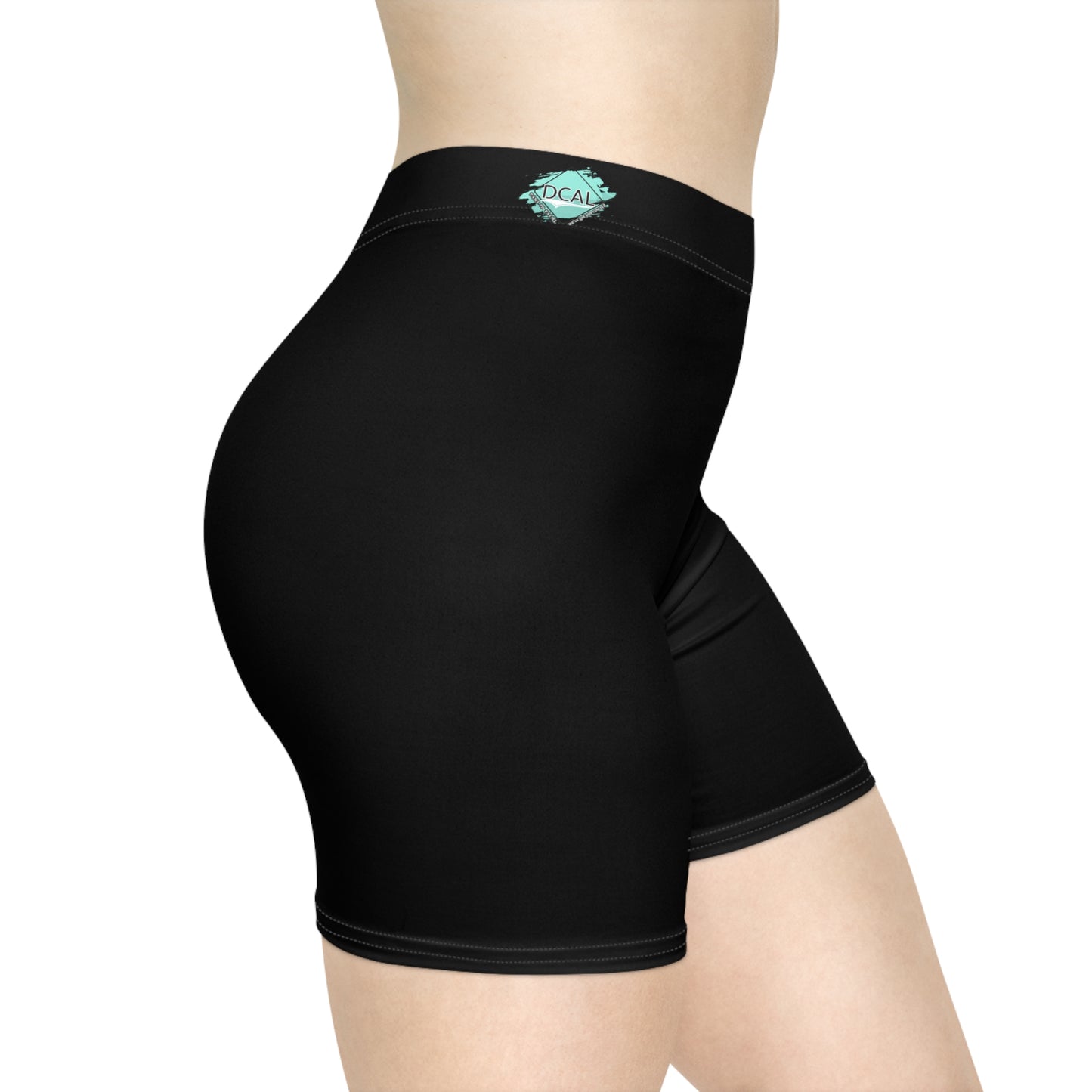 DCAL Black "Athletic Elegance" Women's Biker Shorts