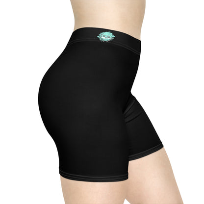 DCAL Black "Athletic Elegance" Women's Biker Shorts