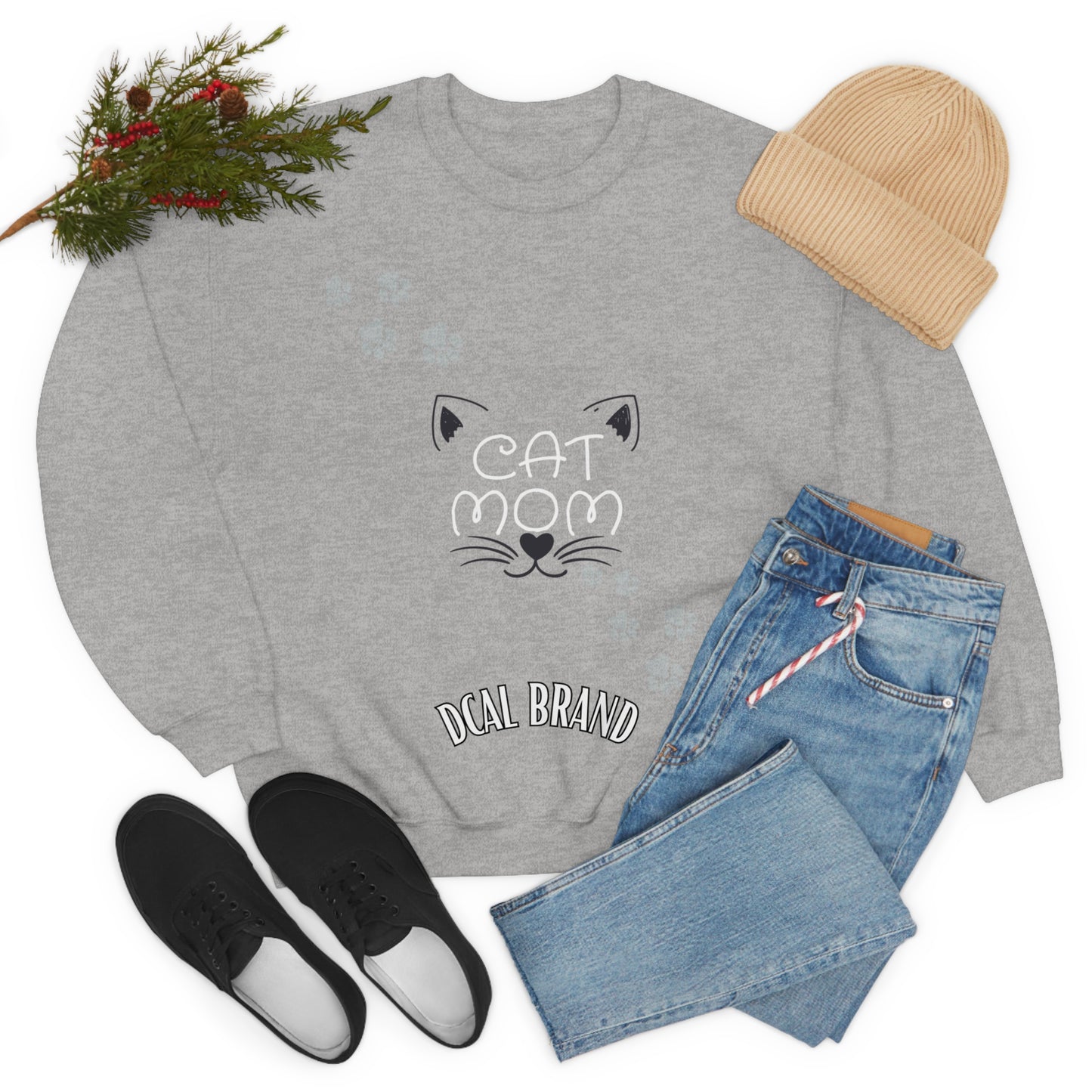 DCAL Meow Collection "Cat Mom" Unisex Heavy Blend™ Crewneck Sweatshirt