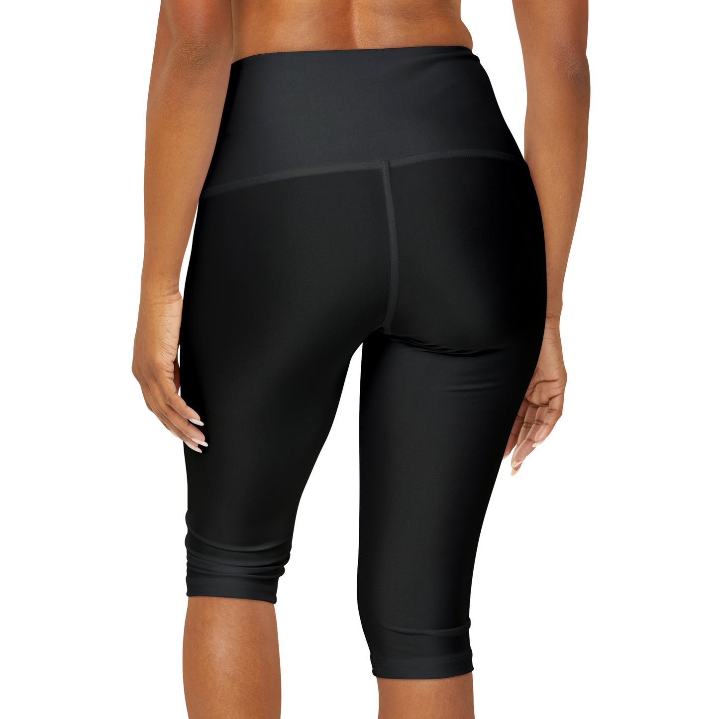 DCAL Black "Athletic Elegance" Yoga Capri Leggings