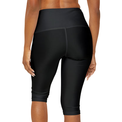 DCAL Black "Athletic Elegance" Yoga Capri Leggings