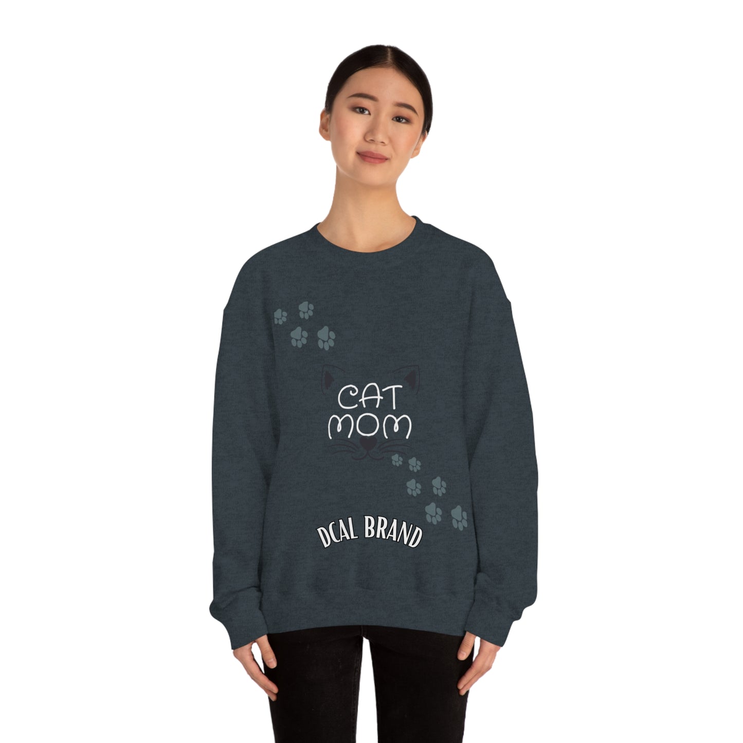 DCAL Meow Collection "Cat Mom" Unisex Heavy Blend™ Crewneck Sweatshirt