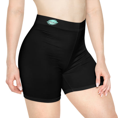 DCAL Black "Athletic Elegance" Women's Biker Shorts