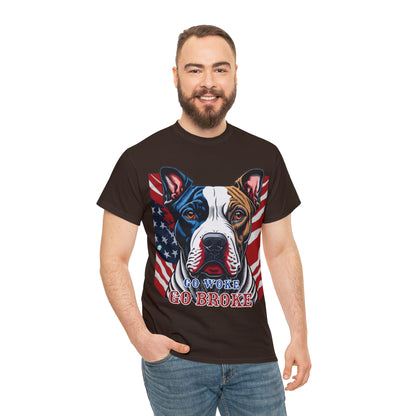 DCAL Graphic Tees "Go Woke, Go Broke" Unisex Heavy Cotton Tee