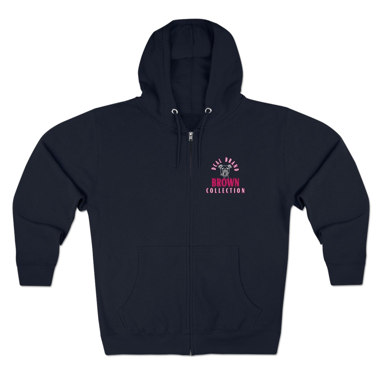 DCAL Brown Collection "Adore Brown" Unisex Premium Full Zip Hoodie