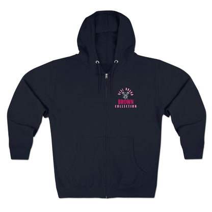 DCAL Brown Collection "Adore Brown" Unisex Premium Full Zip Hoodie