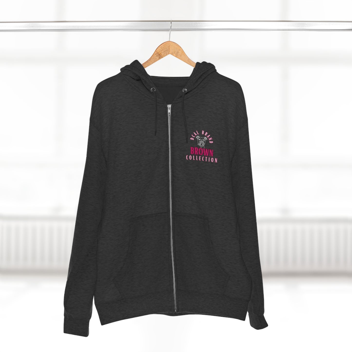 DCAL Brown Collection "Adore Brown" Unisex Premium Full Zip Hoodie