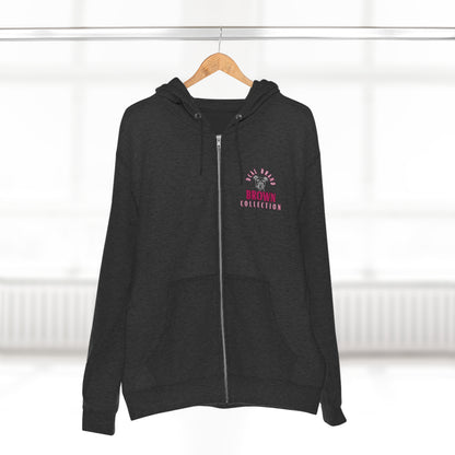 DCAL Brown Collection "Adore Brown" Unisex Premium Full Zip Hoodie