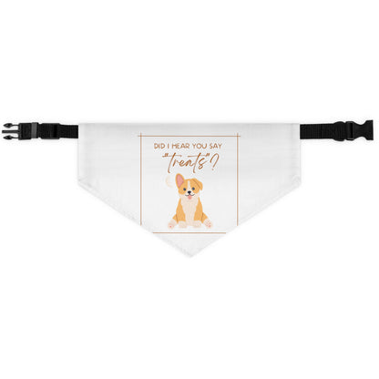 DCAL Paws and Posh " Did I hear you say treats?" Pet Bandana Collar