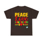 DCAL Juneteenth "Peace, Love & Juneteenth" Unisex Heavy Cotton Tee