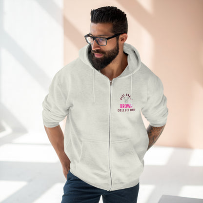 DCAL Brown Collection "Adore Brown" Unisex Premium Full Zip Hoodie