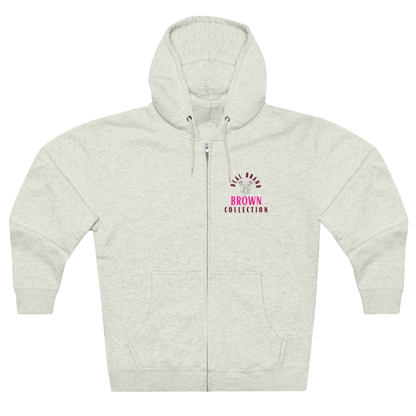 DCAL Brown Collection "Adore Brown" Unisex Premium Full Zip Hoodie
