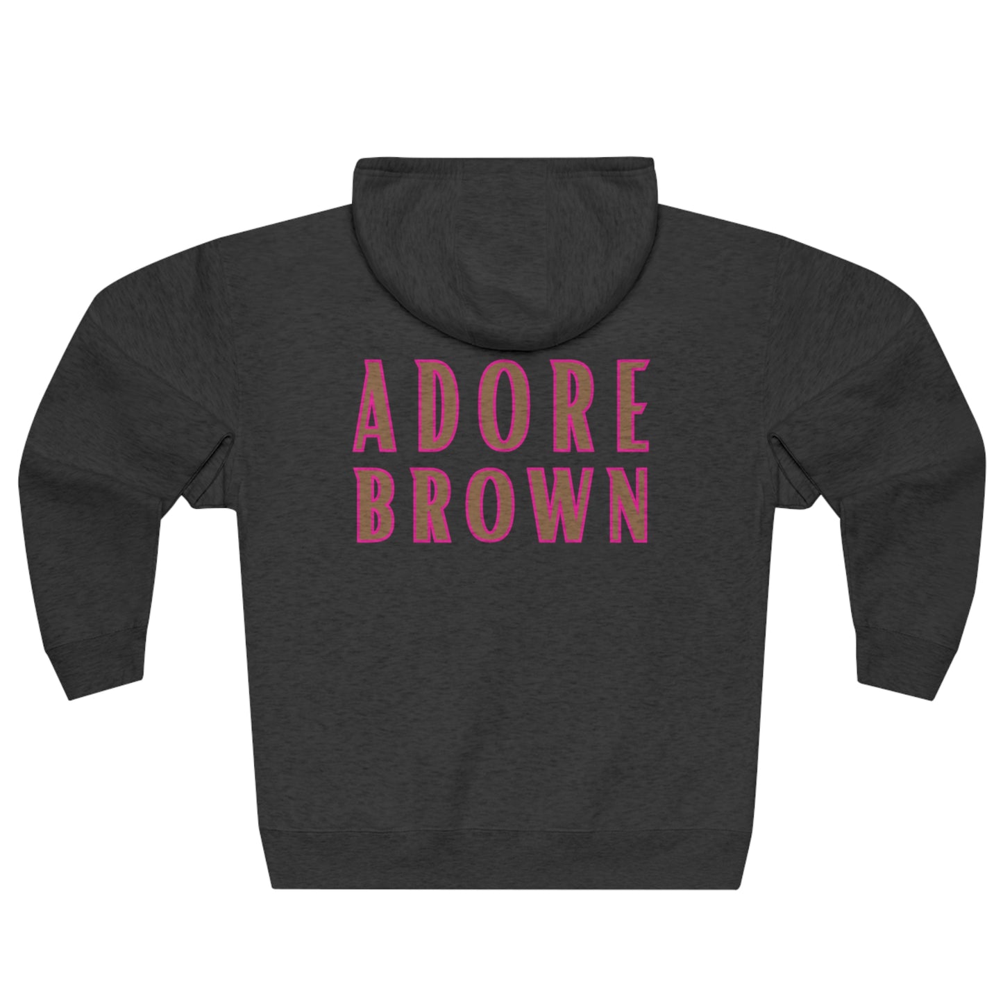 DCAL Brown Collection "Adore Brown" Unisex Premium Full Zip Hoodie