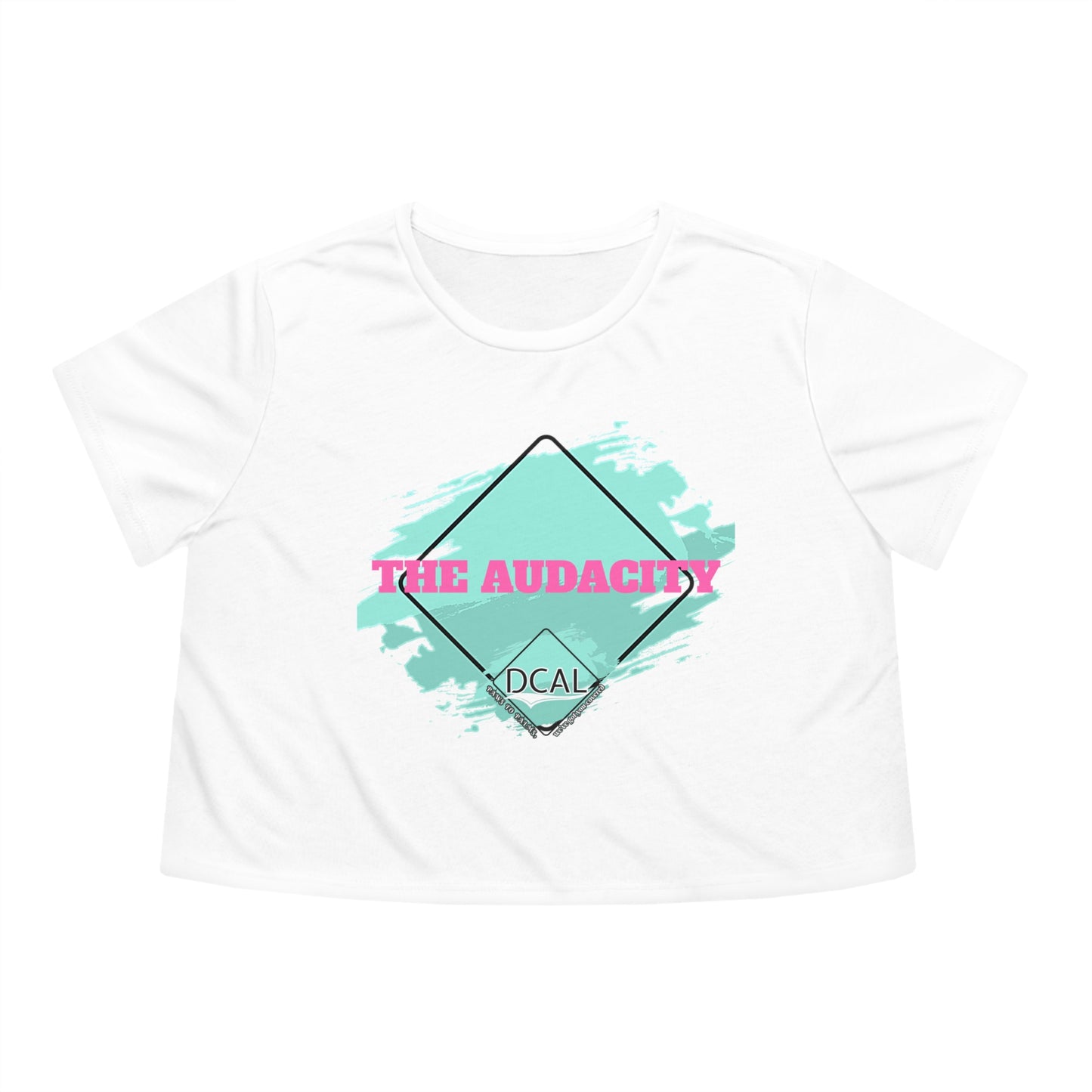 DCAL Graphic Tees "The Audacity" Women's Flowy Cropped Tee