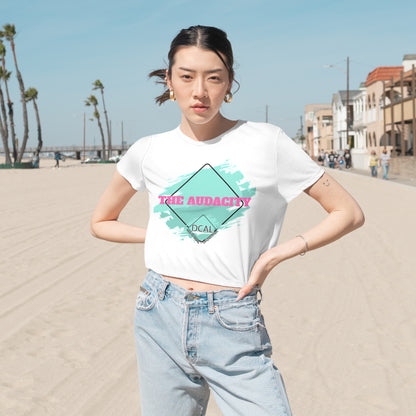 DCAL Graphic Tees "The Audacity" Women's Flowy Cropped Tee