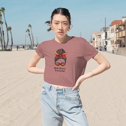 DCAL Graphic Women's Flowy Cropped Tee