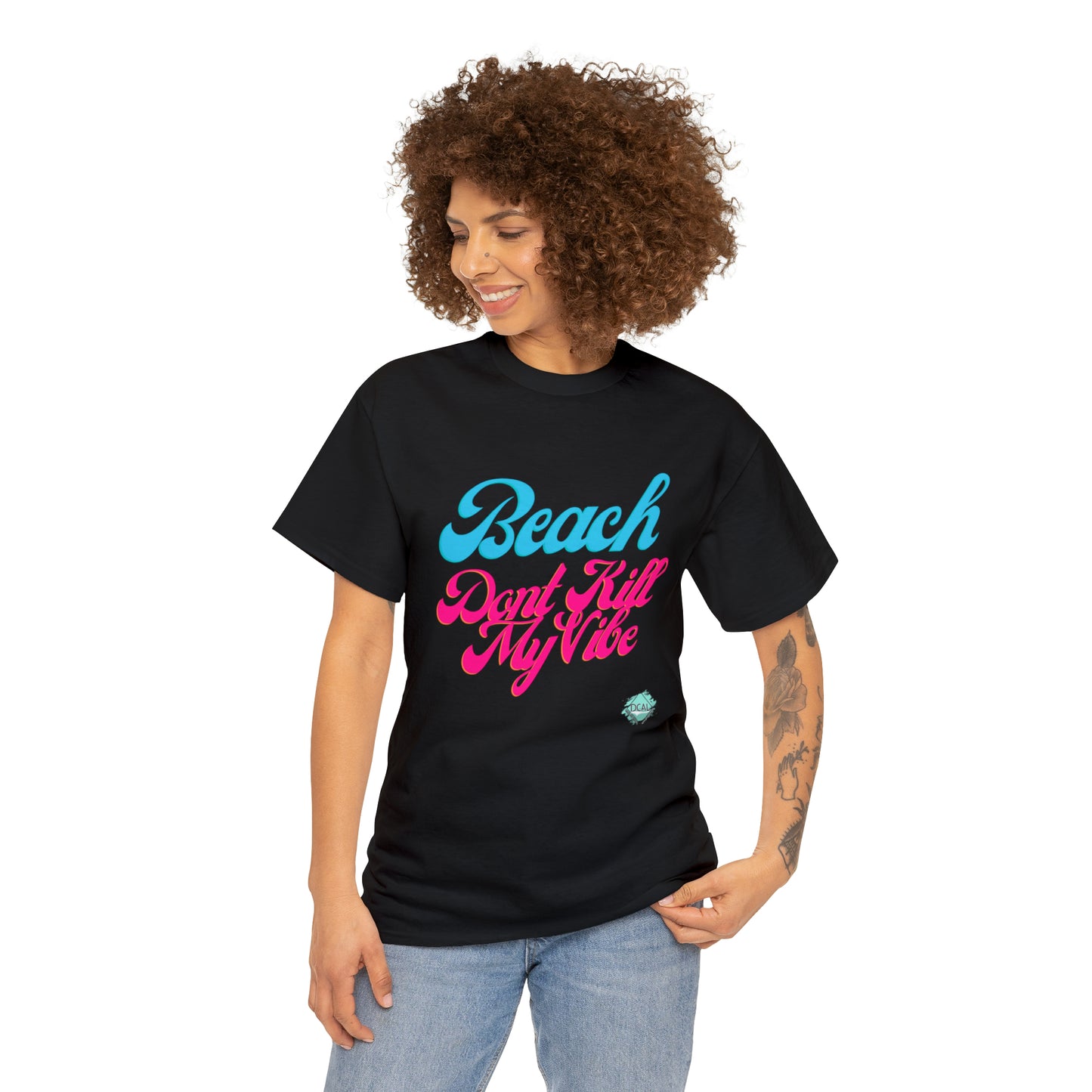 DCAL Beach Collection "Beach Dont Kill My Vibe" Unisex Heavy Cotton Tee