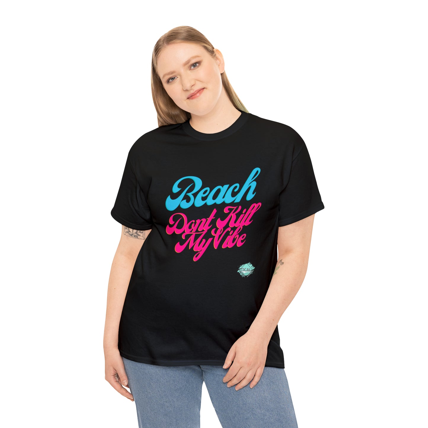 DCAL Beach Collection "Beach Dont Kill My Vibe" Unisex Heavy Cotton Tee