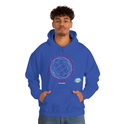 DCAL Graphic Tees "The World Don't Revolve Around you" Unisex Heavy Blend™ Hooded Sweatshirt