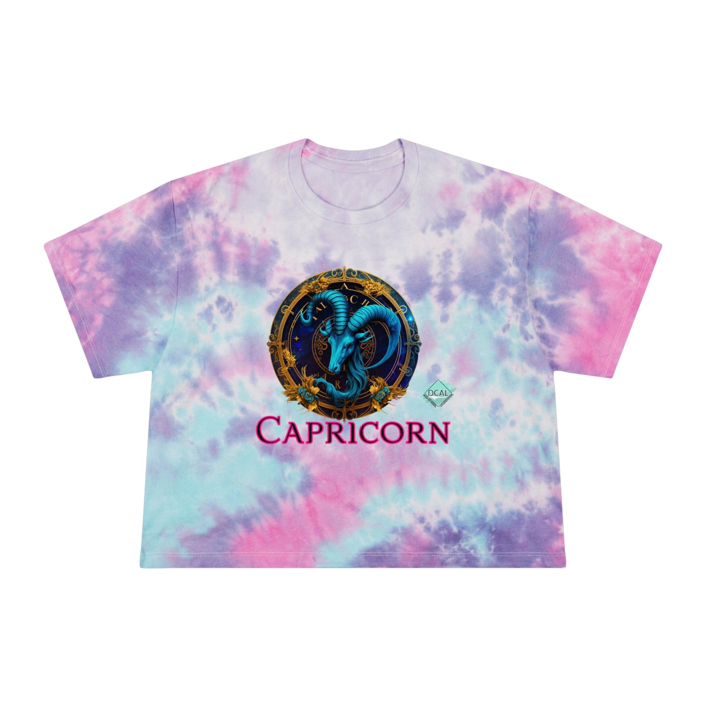 DCAL Zodiac Collection "Capricorn" Women's Tie-Dye Crop Tee