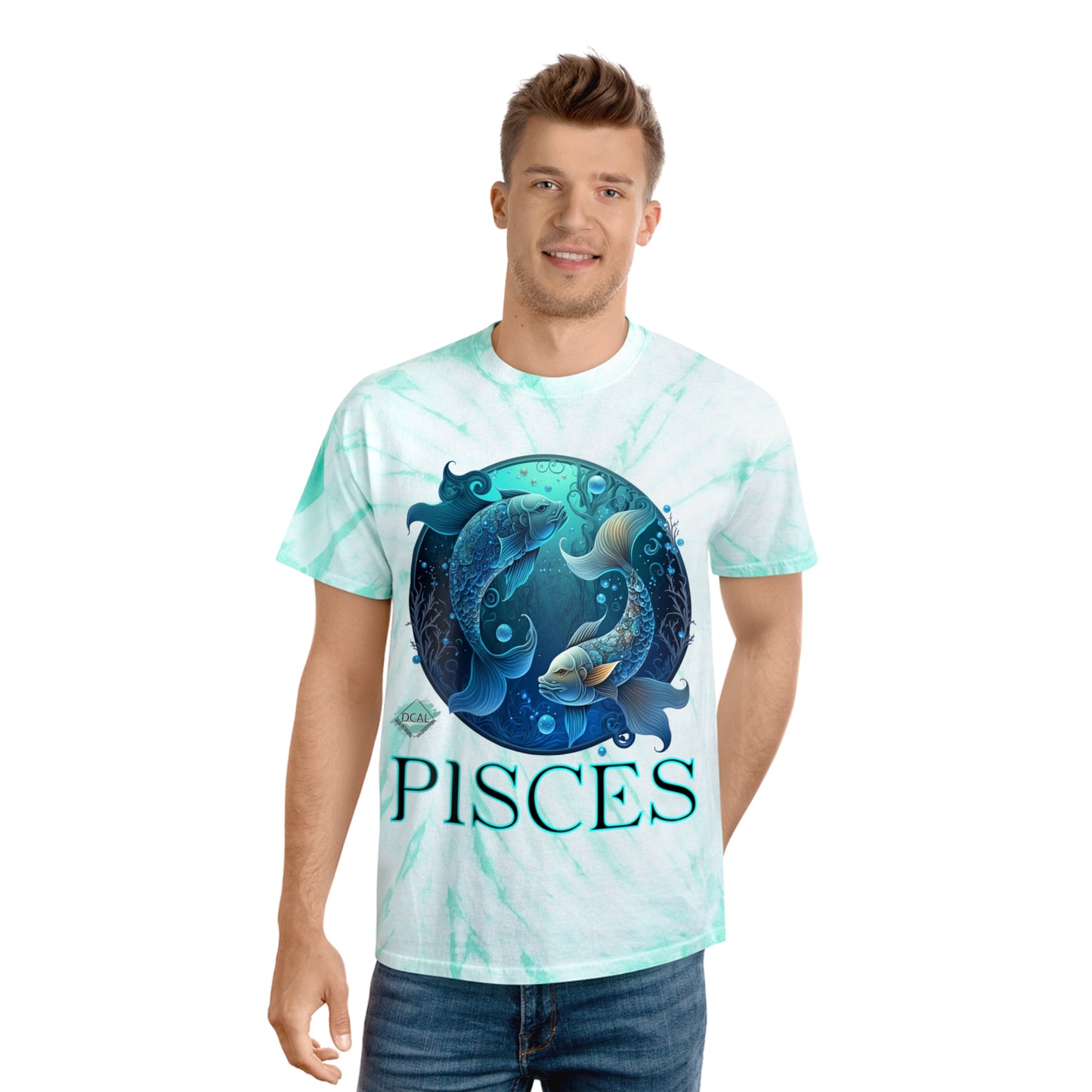 DCAL Zodiac Collection "PISCES" Tie-Dye Tee, Cyclone