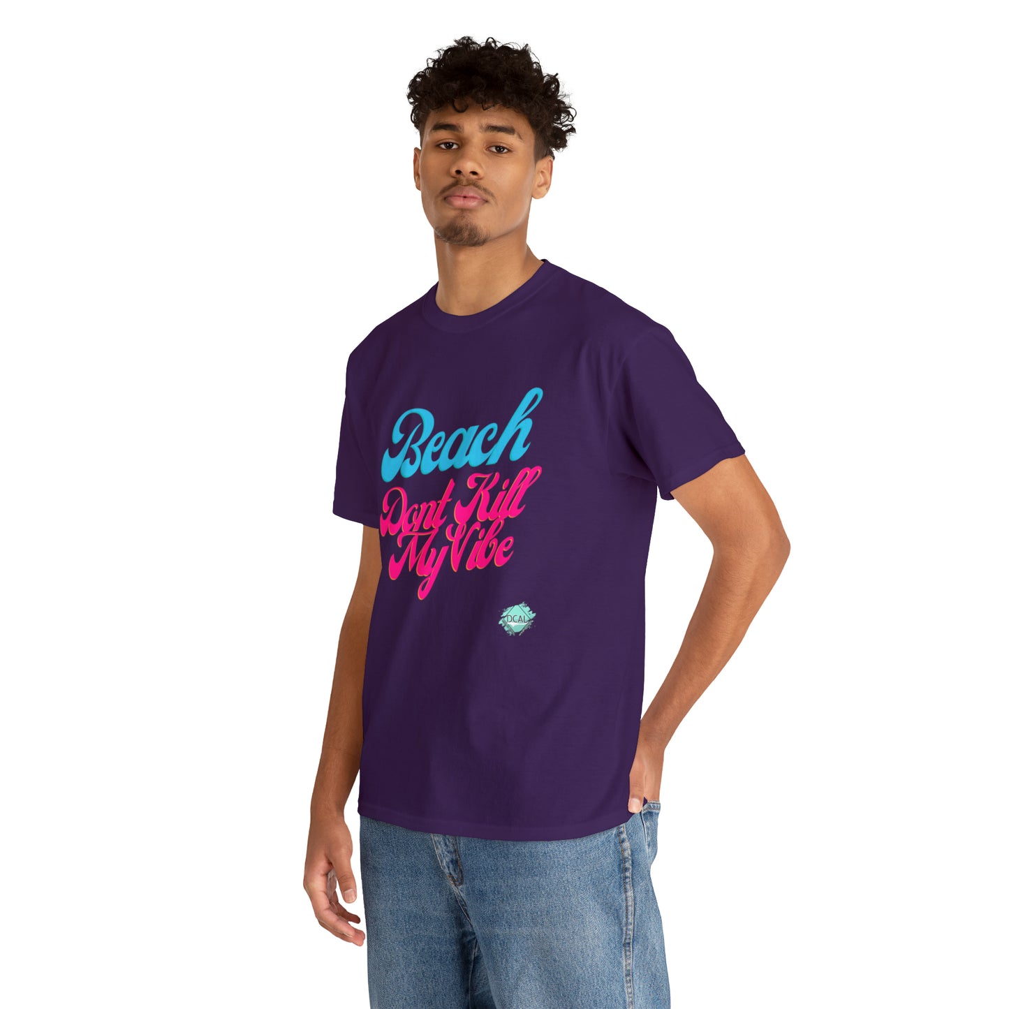 DCAL Beach Collection "Beach Dont Kill My Vibe" Unisex Heavy Cotton Tee