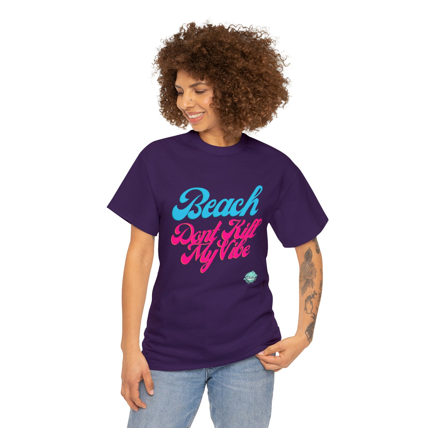 DCAL Beach Collection "Beach Dont Kill My Vibe" Unisex Heavy Cotton Tee